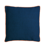 Coussin Gingko uni Bleu de Prusse