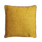 Coussin Gingko uni Jaune Curcuma